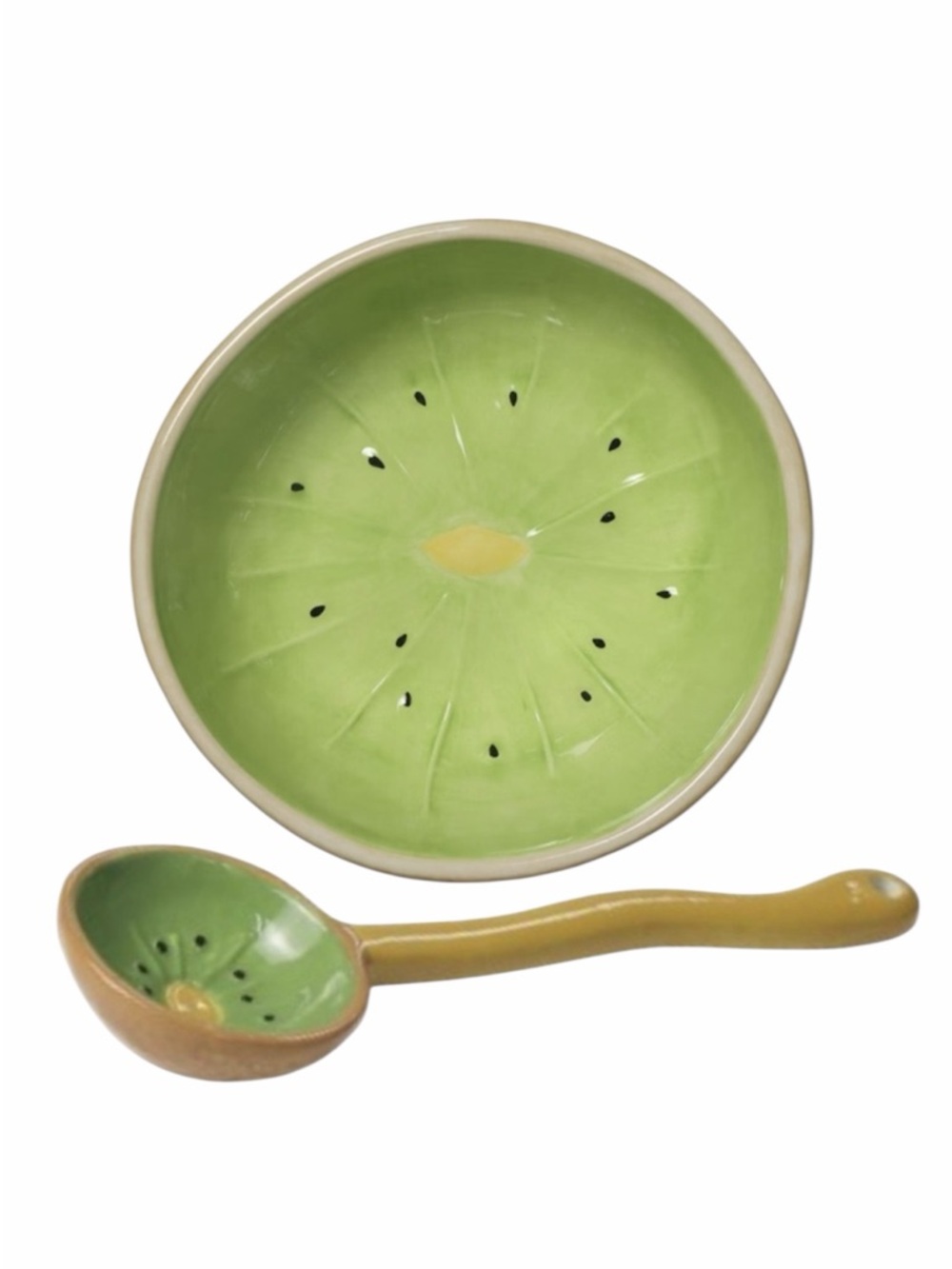 Target Ceramic Kiwifruit Bowl and Kiwi Spoon SET